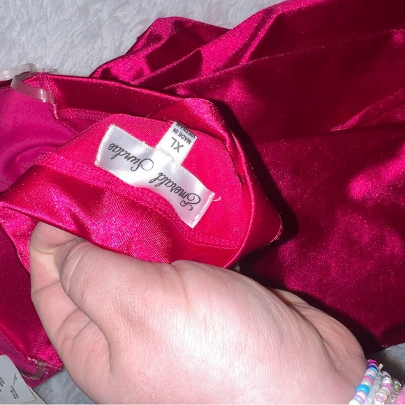 NWT Altar’d State Emerald Sundae Pink One Shoulder Dress size XL Formal Wedding - Picture 5 of 5